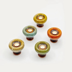 Handmade Wholesale Ceramic Drawer Knobs <b>Red</b> <b>Kitchen</b> Cabinet Knobs Floral Furniture Knobs Ceramic Round Door Knobs ceramic - Product Image 5