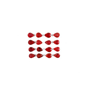 Rubis naturels de Bangkok, formes poire calibrées 5x7mm, pierres précieuses de rubis naturelles facettées en vrac pour la fabrication de bijoux, prêtes à l'emploi - Product Image 1