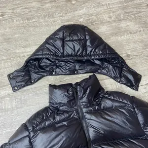 High Quality Padded Warm Coats Detachable Hood <b>Winter</b> Men Stand <b>Waterproof</b> Reversible Puffer <b>Jacket</b> Customize Logo Design - Product Image 5