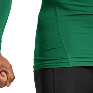 T-shirt de compression d'entraînement pour hommes à manches longues, séchage rapide, tissu léger, soutien musculaire, vêtements de sport, OEM ODM, vente en gros - Product Image 3