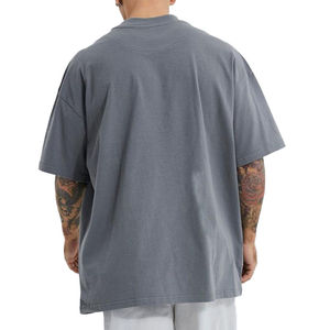 Camiseta Oversize de Estilo Urbano, 350 Gramos, Jersey Sólido, con Logotipo de Marca Personalizado Impreso en la Parte Delantera, para Hombre - Product Image 5