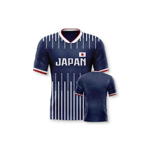 Maillot de football pour hommes et femmes, manches courtes, imprimé, séchage rapide, uniforme de football 100% polyester, personnalisable - Product Image 3