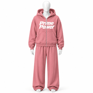 Ensemble jogging et sweat à capuche oversize pour femme 2026 – Survêtement streetwear décontracté deux pièces en molleton de coton écologique pour l'hiver – Mode urbaine - Product Image 1