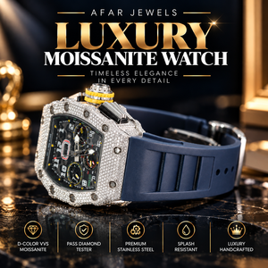 Relojes de Lujo para Hombre con Movimiento ETA de Acero Inoxidable, Personalizados con Grabado de Logotipo Hiphop, Correa de 20 mm, Totalmente Adornados con Moissanita - Product Image 1