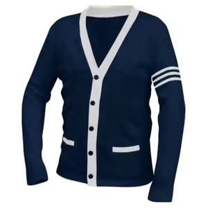 Suéter de punto personalizado con logotipo, prendas de punto Unisex a rayas de algodón, escuela, universidad, Fraternidad/hermandad de mujeres, ropa - Product Image 2