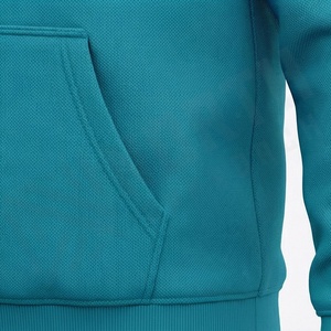Sweat-shirt à capuche épais en coton et polyester de qualité supérieure, sans cordon, avec poche kangourou, boutons-pression pour homme, vêtement lourd, vente en gros - Product Image 5