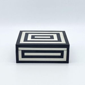 Resin inlay storage box MDF decorative jewelry box Competitive price storage Trending resin jewelry box for Bedroom Use - Product Image 2
