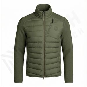 Chaqueta de Invierno Personalizada de Alta Calidad al por Mayor para Hombre, Estilo Motociclista, Bolsillos de Lona Delanteros, Relleno de Poliéster con Impresión OEM - Product Image 2