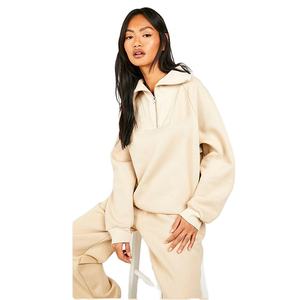 ชุดเซ็ตสตรีทแวร์ฤดูหนาว 3 ชิ้น ปี 2026 ขายส่ง ทรงหลวม โอเวอร์ไซส์ ผ้าโพลีเอสเตอร์/คอตตอน แบบเรียบ ผลิตตามสั่ง เป็นมิตรกับสิ่งแวดล้อม - Product Image 2