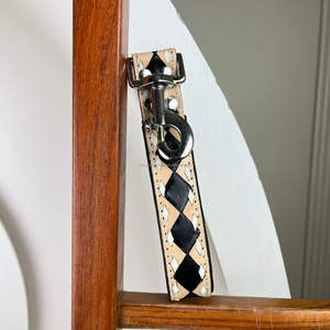 Usine en gros usiné à la main en cuir véritable damier conception Pet formation trafic plomb souple en cuir véritable chien laisse pour la marche - Product Image 5