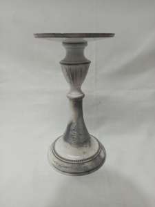 Porte-bougie vintage en métal argenté, finition antique, support décoratif pour bougie, pour la décoration de la maison, au prix de gros - Product Image 3