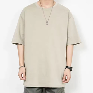 เสื้อยืดโอเวอร์ไซส์ผ้าฝ้ายฟอกสีพื้น แบรนด์ PUFFIN SPORTS OEM สำหรับผู้ชาย แขนสั้น คอกลม ดีไซน์เรียบง่าย สไตล์ลำลอง - Product Image 5