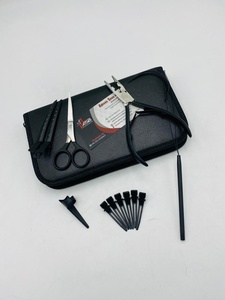 Juego de herramientas de alicates de extensión de cabello negro mate al por mayor de alta calidad, acero inoxidable sostenible, incluye separación profesional - Product Image 6