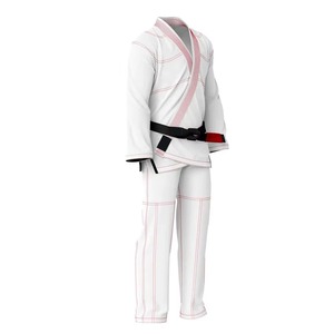 MANGOES FASHION Kimono de Karaté pour Homme Adulte Coupe Ample 100% Coton Léger Respirant Coutures Rouges Vêtement d'Arts Martiaux Noir - Product Image 2