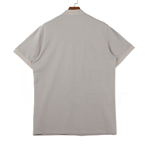 Polo de Manga Corta para Hombre, Color Sólido, Tejido de Punto, Estilo Casual, Largo Regular, Gris - Product Image 2