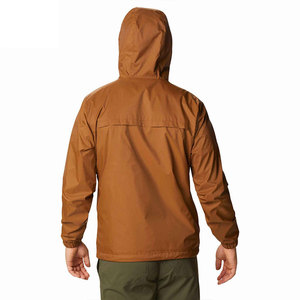 New Arrival Custom Fashion <b>Men</b> Zipper Windbreaker Hooded <b>Jacket</b> Casual Solid Color Lightweight Winter Waterproof Outdoor <b>Jacket</b> - Product Image 2