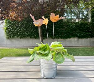 Hot New Arrival Set of Two Floral <b>Garden</b> Picks Decor Exterior <b>Metal</b> Art <b>Garden</b> Flower Rusted <b>Metal</b> Stake Rusty <b>Garden</b> Decor - Product Image 6