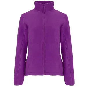 European & American Style Women's Spring Solid <b>Zipper</b> Woven Bomber Jacket with Suede Effect - Product Image 6