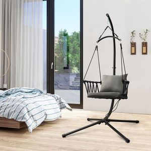 Silla Columpio para Patio con Soporte, Diseño Colgante para Exteriores - Product Image 2