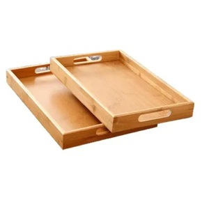 ELEGANT GALLERY Bandeja Rectangular de Bambú con Asas, Diseño Moderno con Patrón Escénico Ecológico, Platos al por Mayor - Product Image 6