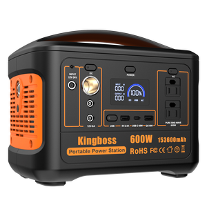 <b>Portable</b> 600W Solar Power Station with 153600mAh 568WH Lithium Battery 110V/600W <b>AC</b> Outlet 2*DC Carport; Peak 1200W Generator - Product Image 1