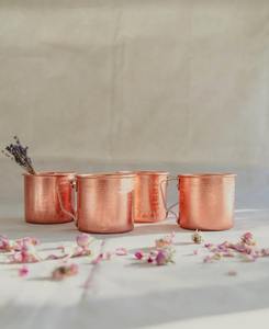 Taza de Café de Cobre Puro con Diseño de Diamantes, Modelo Moscow Mule, Precio de Mayoreo Directo de Fábrica - Product Image 1