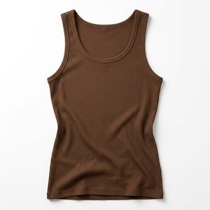 Ribbed Tank <b>Top</b> Sleeveless O-Neck Fitted Knit Men's 100% Polyester Breathable Daily Wear Comfortable Casual Soft Custom ODM - Product Image 3