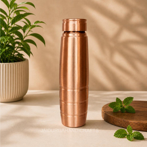 100% Purity Copper Water Bottle Healthy Living Wellness Gift Handmade Best Quality Hot Selling Sale For Water Storage Bottle - Product Image 2