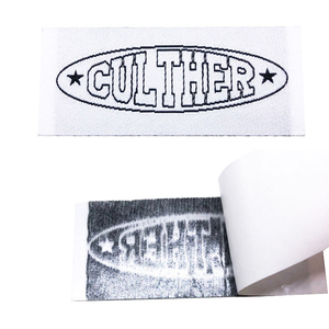 Étiquettes tissées autocollantes personnalisées en gros, découpées à la règle, pour chapeaux - Product Image 5