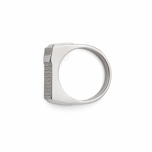Namivaa <b>Mens</b> Sterling Silver Gemstone Rectangular Pave High Polish Modern Geometric Band <b>Ring</b> Daily Wear Jewelry - Product Image 4