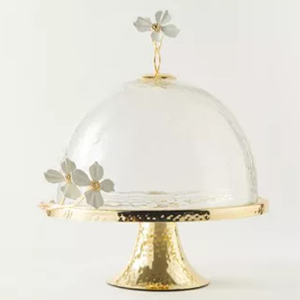 Support à gâteau décoratif vintage en métal pour présentation de gâteaux de boulangerie avec plateau rond et piédestal robuste pour servir des desserts - Product Image 3