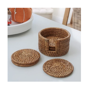 Rattan Coaster <b>Placemat</b> With Holder Modern Design Rattan Trivet Lowest Price Mats And Pads - Product Image 2