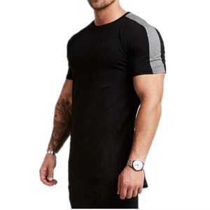 T-shirt sportif pour homme, coupe ajustée, coton doux et polyester, manches courtes, design simple, t-shirt de sport pour la vente en gros - Product Image 2