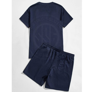 Ensembles courts pour hommes, confortables, deux pièces, en mélange de coton, pour un usage quotidien et décontracté - Product Image 2