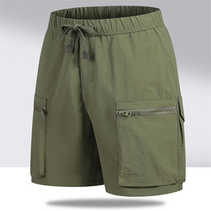 Shorts Cargo Décontractés pour Hommes, Taille Élastique, Couleur Unie, Idéaux pour l'Été – Vente en Gros - Product Image 1