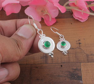 925 <b>Sterling</b> <b>Silver</b> Gold Plated Blue Lace Agate Water Drop Earrings | Vintage Handcrafted Earring <b>Wire</b> Dangle Earrings for - Product Image 3