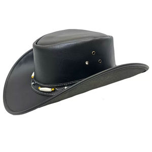 Sombreros Vaqueros Occidentales de Cuero Genuino Personalizados al por Mayor para Hombre, Estilo Moderno para Uso Diario - Product Image 3
