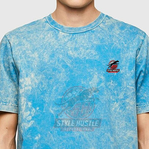 Camiseta al por mayor con logo personalizado impreso, lavada al ácido, para hombre, manga corta, uso casual, 100% algodón, corte holgado, camiseta lavada al ácido. - Product Image 6