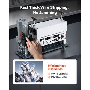 Attrezzatura per Produzione Cavi: Spelacavi Automatico a 11 Canali per Cavi in Rame 0.06-1.57 pollici, 370W, Strumento Manuale per Spellatura Fili - Product Image 6