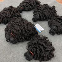 Prix de gros pour extensions de cheveux humains vietnamiens de haute qualité, couleur noire naturelle, bouclés à la vapeur, double trame, disponibles