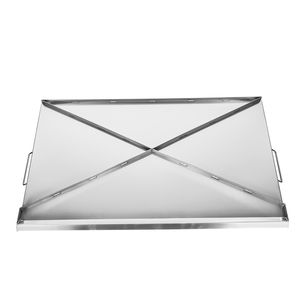 Griglia Portatile in Acciaio Inox 36x22 Pollici, Piastra Rettangolare Universale Teppanyaki BBQ per Campeggio - Product Image 5