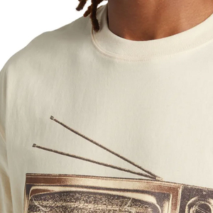 Men's Casual Acid Wash Vintage Canvas T-Shirts Cotton <b>Drop</b> Shoulder with Custom O-neck Cartoon Print Short Sleeves - Product Image 5
