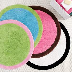 Alfombra de Baño Redonda de Lujo 100% Algodón, Diseño Acolchado, Gruesa y Absorbente, para Hotel y Hogar - Product Image 3