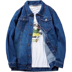 OEM personalizado de las mujeres chaquetas de mezclilla de gran tamaño de manga larga básica abotonado chaqueta de mezclilla con bolsillos más tamaño - Product Image 1