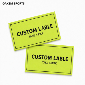 Étiquettes de col personnalisées en tissu tissé haute densité, pliées au centre et aux extrémités, étiquettes principales en tissu, étiquettes d'entretien et de taille pour T-shirts et vêtements de sport - Product Image 1