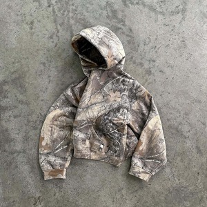 Sweat à capuche surdimensionné pour homme, coupe courte, 100% coton, 500 g/m², épais, imprimé camouflage, logo personnalisé, style streetwear. - Product Image 2