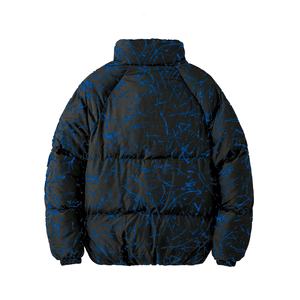 Vente en gros Blouson rembourré vintage imperméable unisexe noir écologique personnalisé Streetwear hiver Bomber hip hop sur pied avec fermeture éclair en soie - Product Image 2