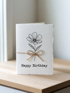 Carte de vœux artisanale sur le thème de l'anniversaire, produit écologique, carte de vœux en papier, cadeau durable, carte de style écologique, collection de cartes cadeaux - Product Image 1
