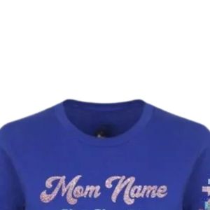 Camiseta gráfica azul real Jack and Jill Mom para mujer, de algodón suave, informal, para uso diario, conjunto familiar a juego - Product Image 2