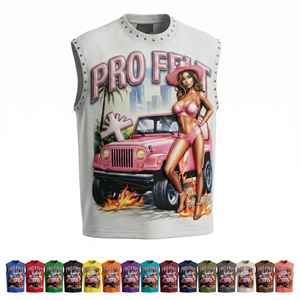 Fashion O Neck Loose Fit Soft Styles Custom Graphic Sleeveless Tank Top Women Streetwear Summer Casual Vest Shirt Men's - Product Image 1